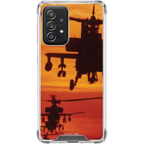 Four AH-64 Apache Helicopters Galaxy A52 5G Clear Case
