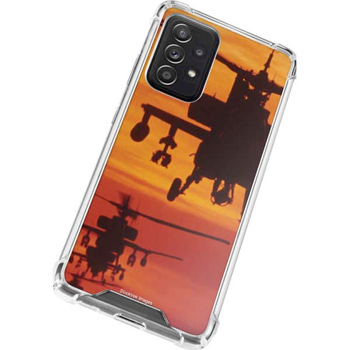 Four AH-64 Apache Helicopters Galaxy A52 5G Clear Case