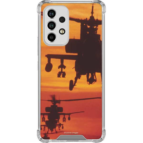 Four AH-64 Apache Helicopters Galaxy A53 5G Clear Case