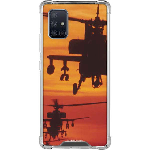 Four AH-64 Apache Helicopters Galaxy A71 5G Clear Case
