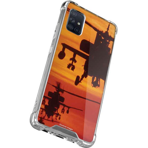 Four AH-64 Apache Helicopters Galaxy A71 5G Clear Case