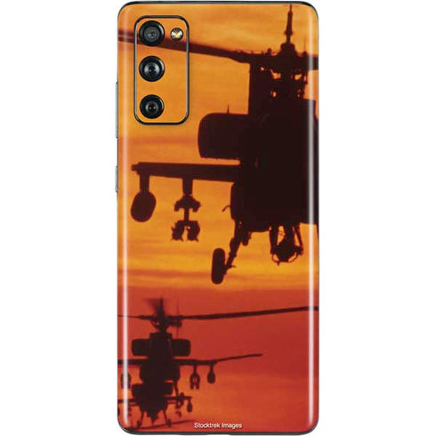Four AH-64 Apache Helicopters Galaxy S20 Fan Edition Skin