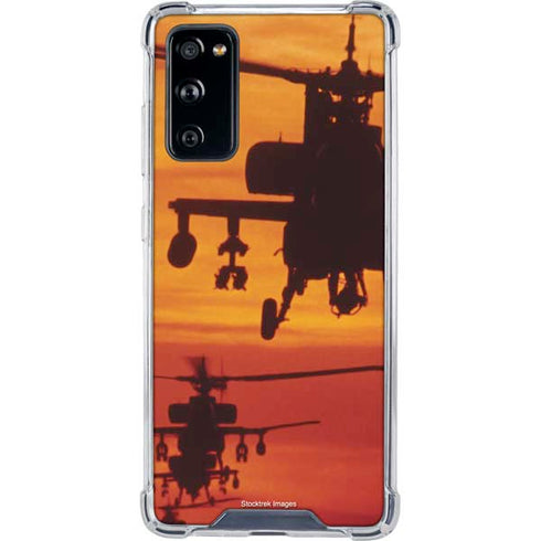 Four AH-64 Apache Helicopters Galaxy S20 FE Clear Case