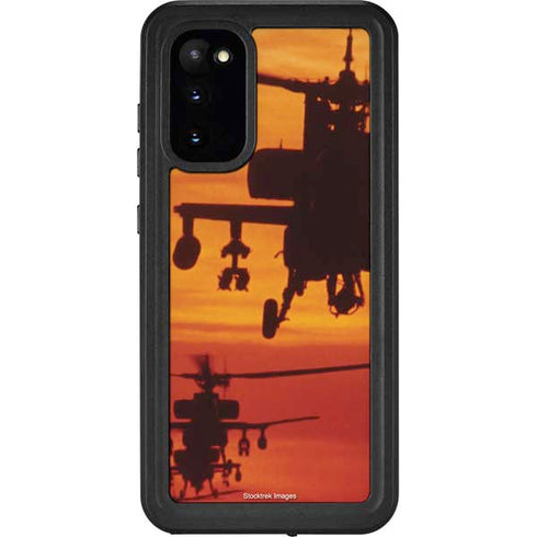 Four AH-64 Apache Helicopters Galaxy S20 Waterproof Case