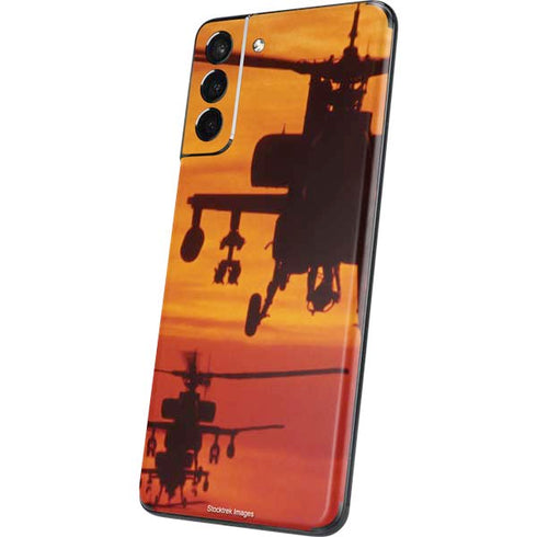 Four AH-64 Apache Helicopters Galaxy S21 5G Skin