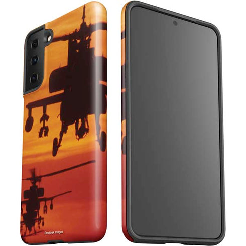 Four AH-64 Apache Helicopters Galaxy S21 FE Pro Case