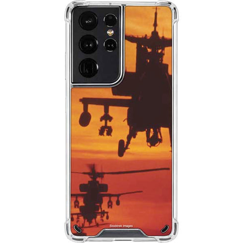 Four AH-64 Apache Helicopters Galaxy S21 Ultra 5G Clear Case