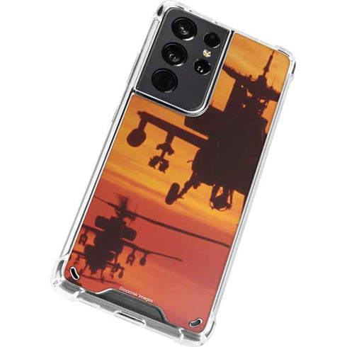 Four AH-64 Apache Helicopters Galaxy S21 Ultra 5G Clear Case