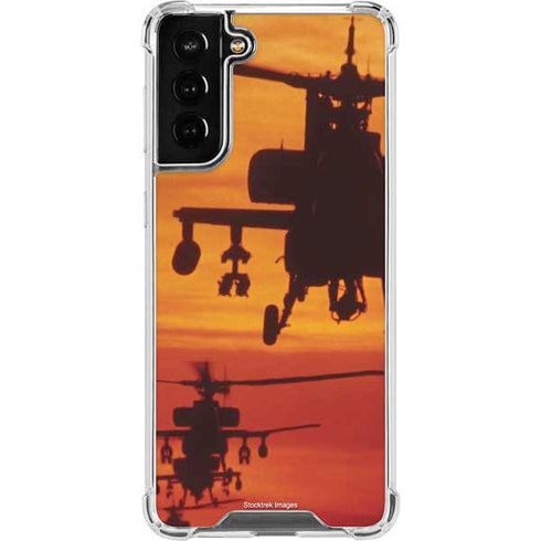 Four AH-64 Apache Helicopters Galaxy S22 Plus Clear Case