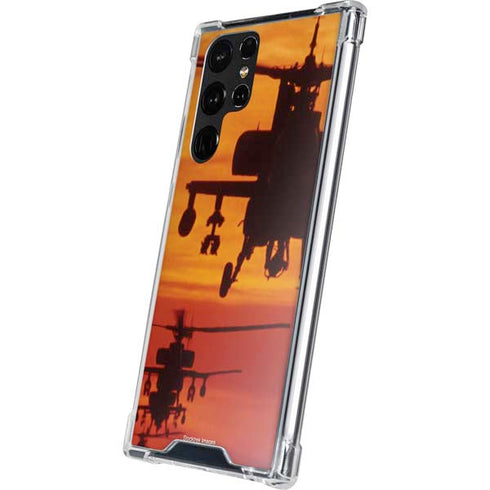 Four AH-64 Apache Helicopters Galaxy S22 Ultra Clear Case