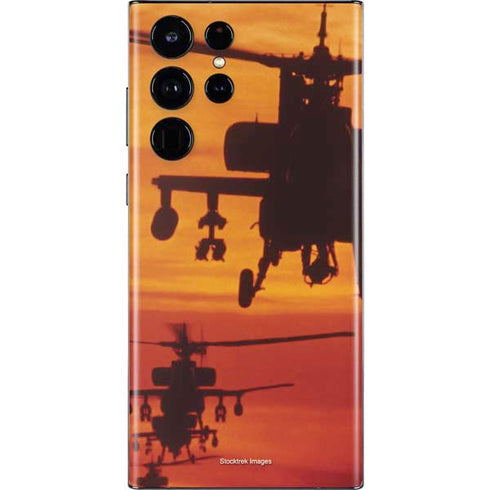Four AH-64 Apache Helicopters Galaxy S22 Ultra Skin