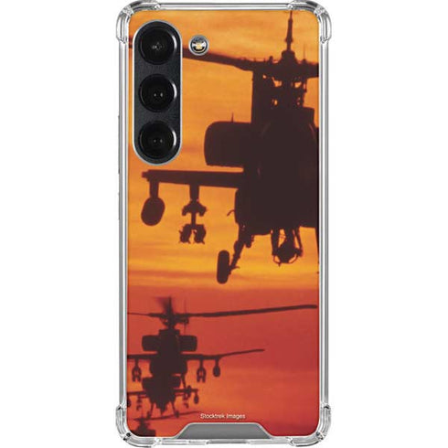 Four AH-64 Apache Helicopters Galaxy S23 Clear Case