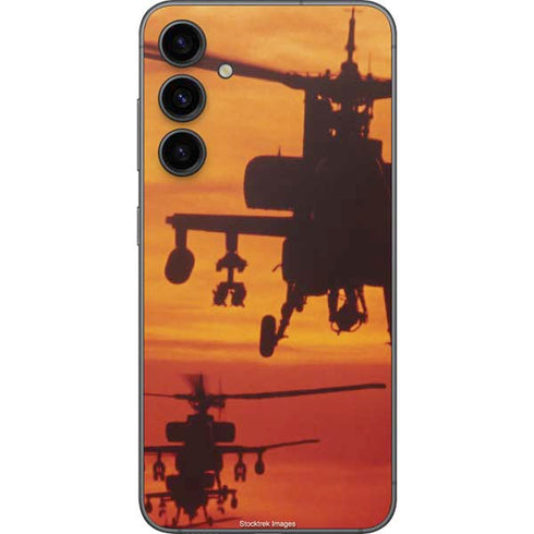 Four AH-64 Apache Helicopters Galaxy S23 FE Skin