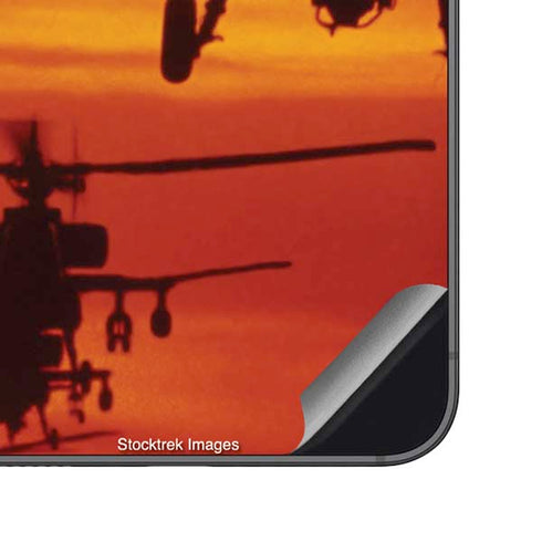 Four AH-64 Apache Helicopters Galaxy S23 FE Skin
