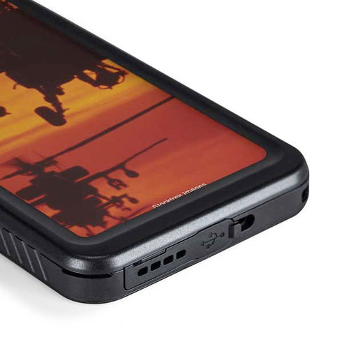 Four AH-64 Apache Helicopters Galaxy S23 Plus Waterproof Case