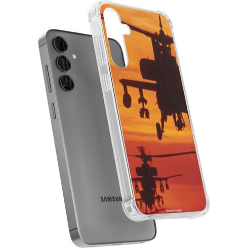 Four AH-64 Apache Helicopters Galaxy S24 Plus Clear Case