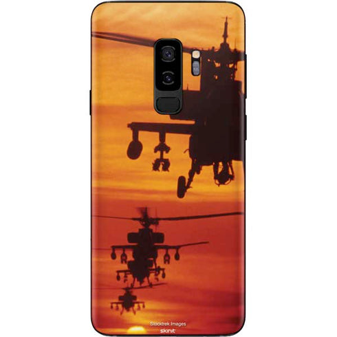 Four AH-64 Apache Helicopters Galaxy S9 Plus Skin