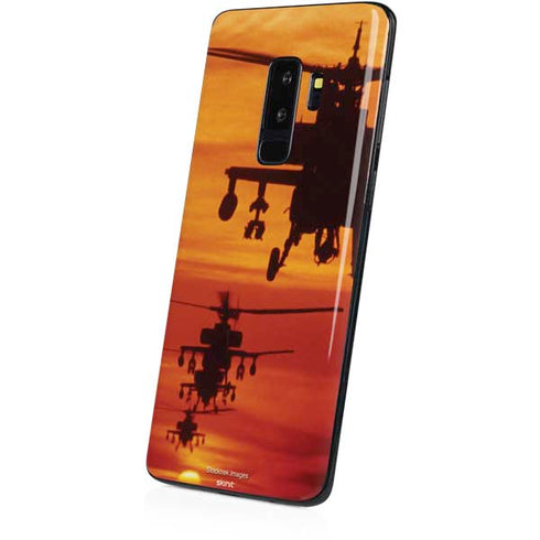Four AH-64 Apache Helicopters Galaxy S9 Plus Skin