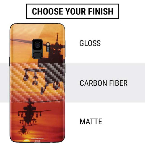 Four AH-64 Apache Helicopters Galaxy S9 Skin