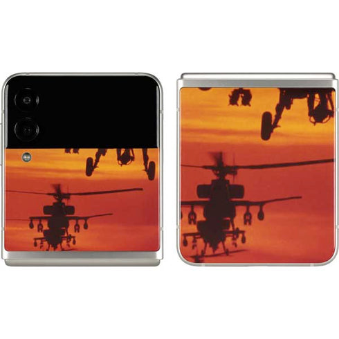 Four AH-64 Apache Helicopters Galaxy Z Flip3 5G Skin
