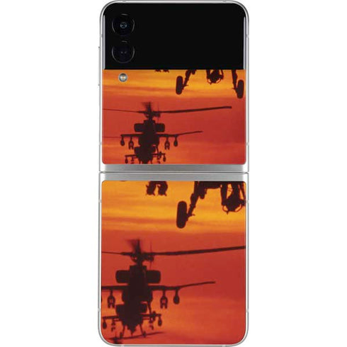 Four AH-64 Apache Helicopters Galaxy Z Flip4 5G Skin