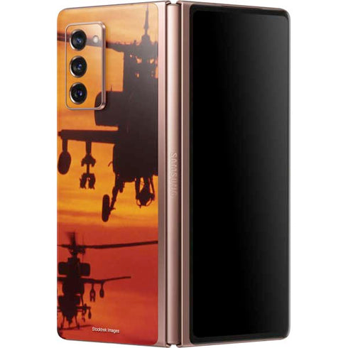 Four AH-64 Apache Helicopters Galaxy Z Fold2 5G Skin