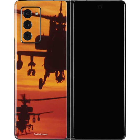 Four AH-64 Apache Helicopters Galaxy Z Fold2 5G Skin