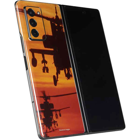 Four AH-64 Apache Helicopters Galaxy Z Fold2 5G Skin