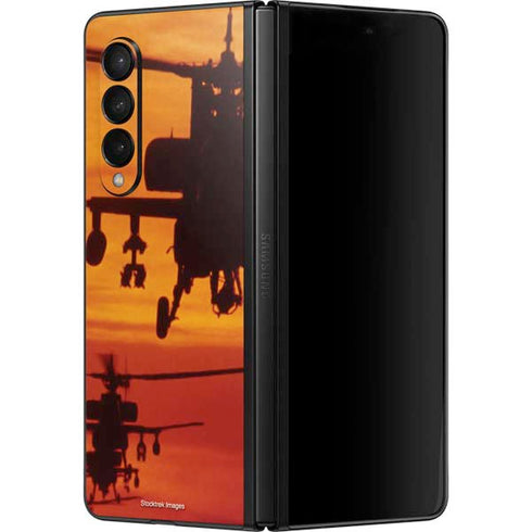 Four AH-64 Apache Helicopters Galaxy Z Fold3 5G Skin