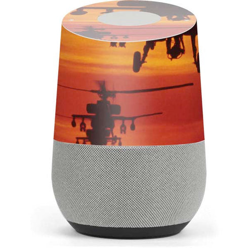 Four AH-64 Apache Helicopters Google Home Skin