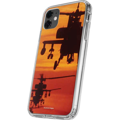 Four AH-64 Apache Helicopters iPhone 11 Clear Case