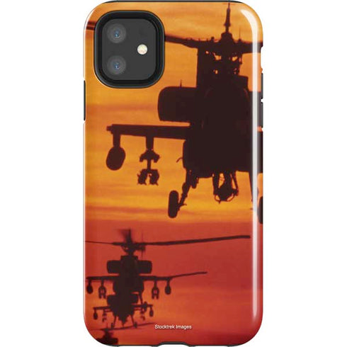 Four AH-64 Apache Helicopters iPhone 11 Impact Case