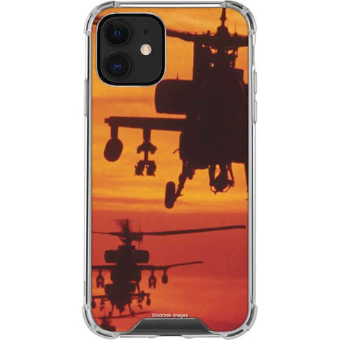 Four AH-64 Apache Helicopters iPhone 12 Clear Case