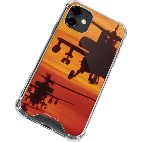 Four AH-64 Apache Helicopters iPhone 12 Clear Case