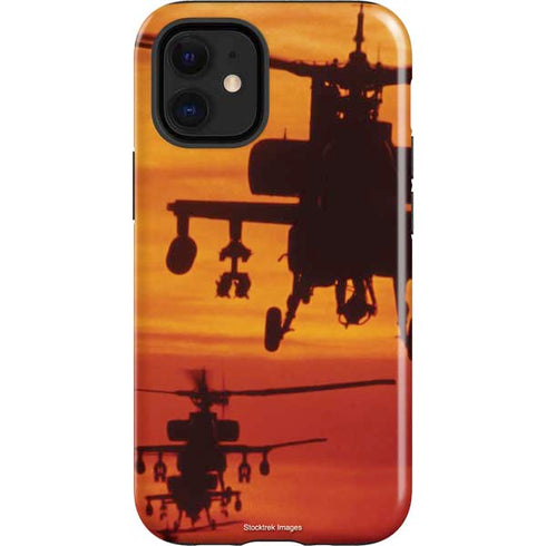 Four AH-64 Apache Helicopters iPhone 12 Mini Impact Case