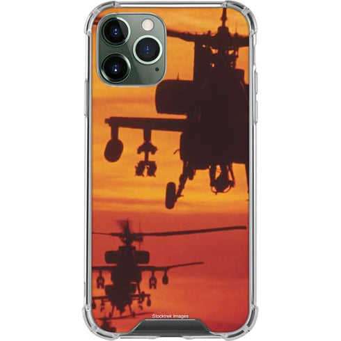 Four AH-64 Apache Helicopters iPhone 12 Pro Clear Case