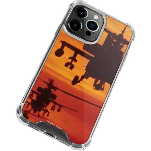 Four AH-64 Apache Helicopters iPhone 13 Pro Clear Case