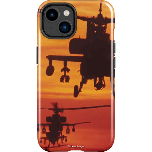 Four AH-64 Apache Helicopters iPhone 14 Plus Impact Case