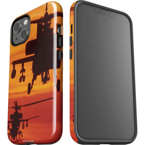 Four AH-64 Apache Helicopters iPhone 15 Plus Impact Case