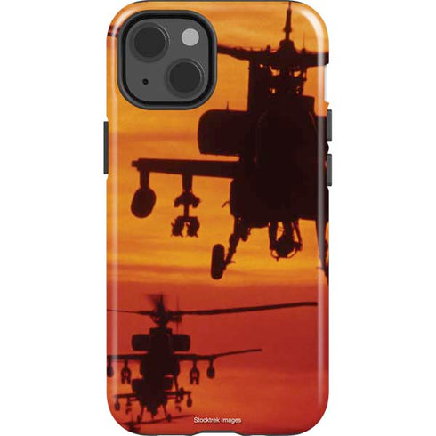 Four AH-64 Apache Helicopters iPhone 15 Impact Case