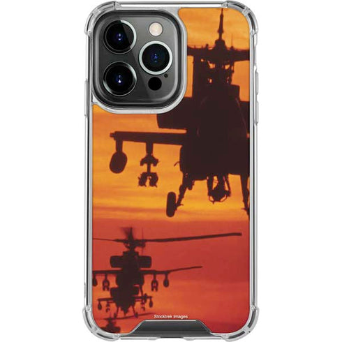 Four AH-64 Apache Helicopters iPhone 14 Pro Clear Case