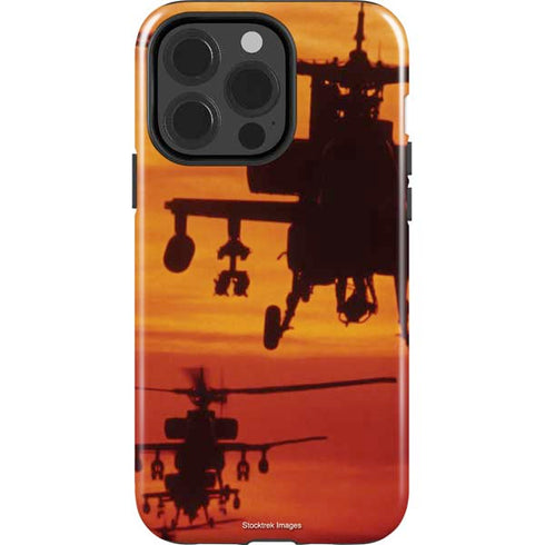 Four AH-64 Apache Helicopters iPhone 14 Pro Impact Case