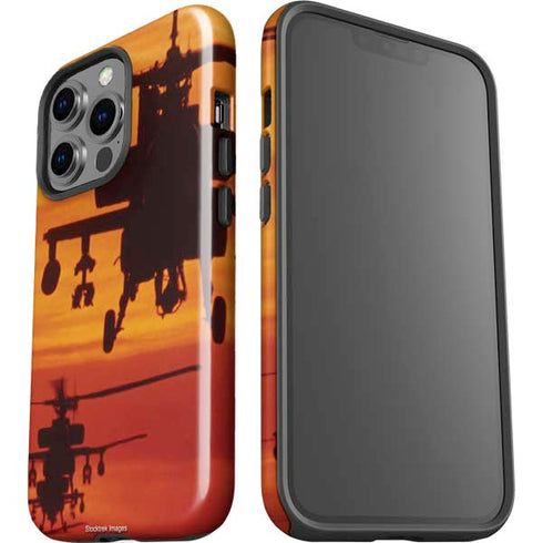 Four AH-64 Apache Helicopters iPhone 14 Pro Impact Case