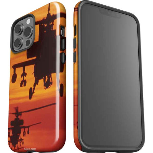 Four AH-64 Apache Helicopters iPhone 15 Pro Max Impact Case