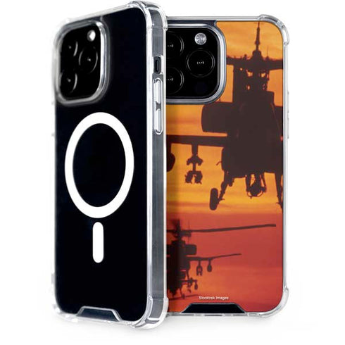 Four AH-64 Apache Helicopters iPhone 15 Pro Max MagSafe Case