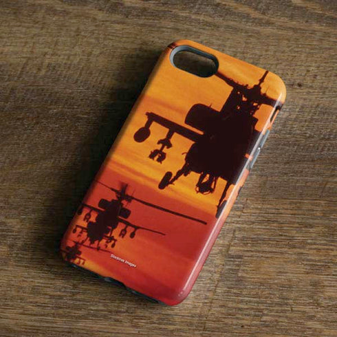 Four AH-64 Apache Helicopters iPhone 8 Pro Case