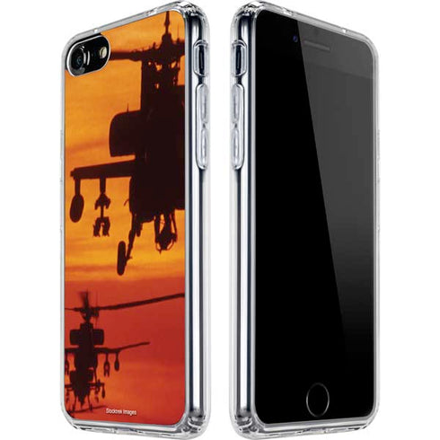 Four AH-64 Apache Helicopters iPhone SE (2nd & 3rd Gen) Clear Case