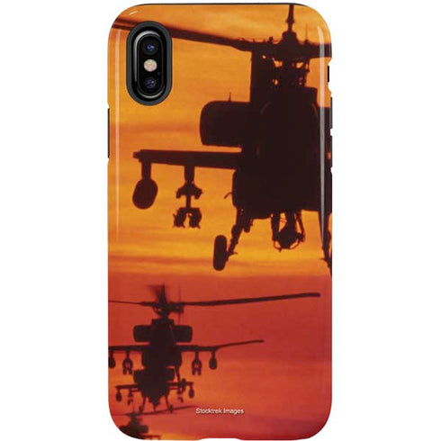 Four AH-64 Apache Helicopters iPhone X Pro Case
