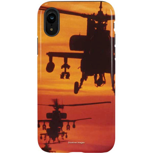 Four AH-64 Apache Helicopters iPhone XR Pro Case