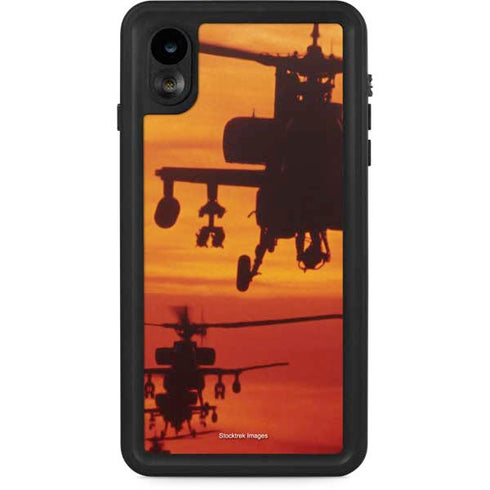 Four AH-64 Apache Helicopters iPhone XR Waterproof Case